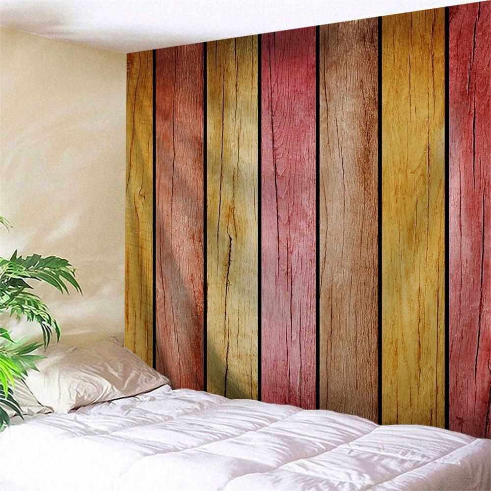 

Rainbow Wood Board Printed Wall Art Decor Hanging Tapestry, Colormix