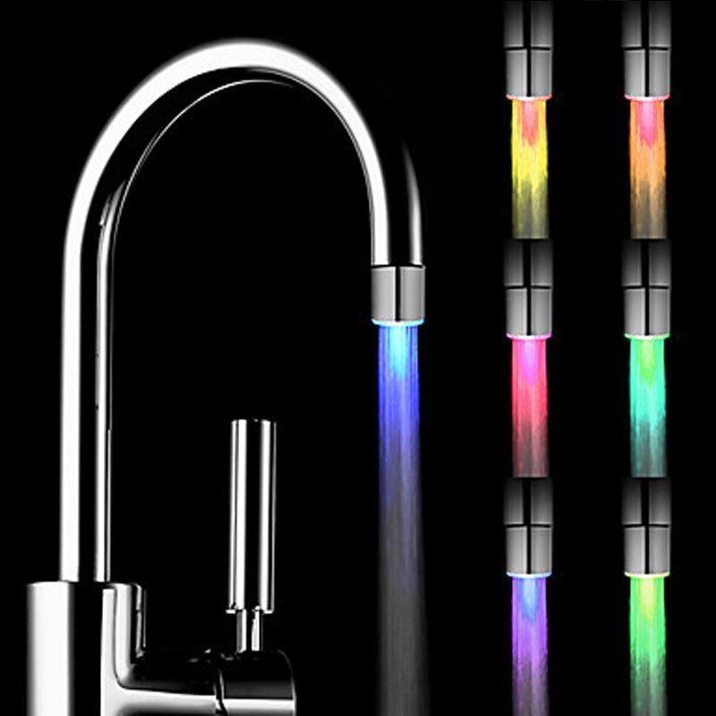 

SDF - C6 Seven Color LED Light Water Faucet, Silver