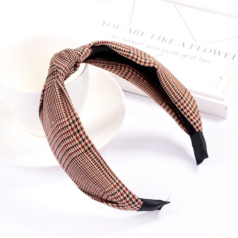 

New 2017 Winter Girls Colorful Nylon Velvet Knot Headband Hair Holder Ornament Children Hairband Hair Accessories Kids Hair Band, Brown sugar