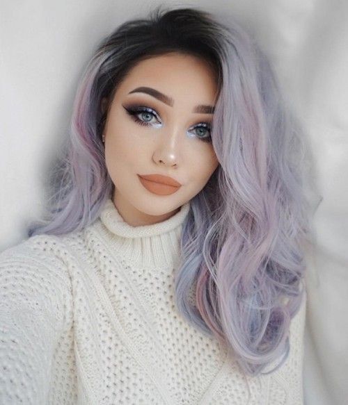 

Halloween Ombre Purple Synthetic Wavy Wig, Viola purple