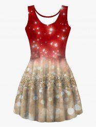 Robe Débardeur à Imprimé Pois Brillant sans Manches - Multi 2XL
