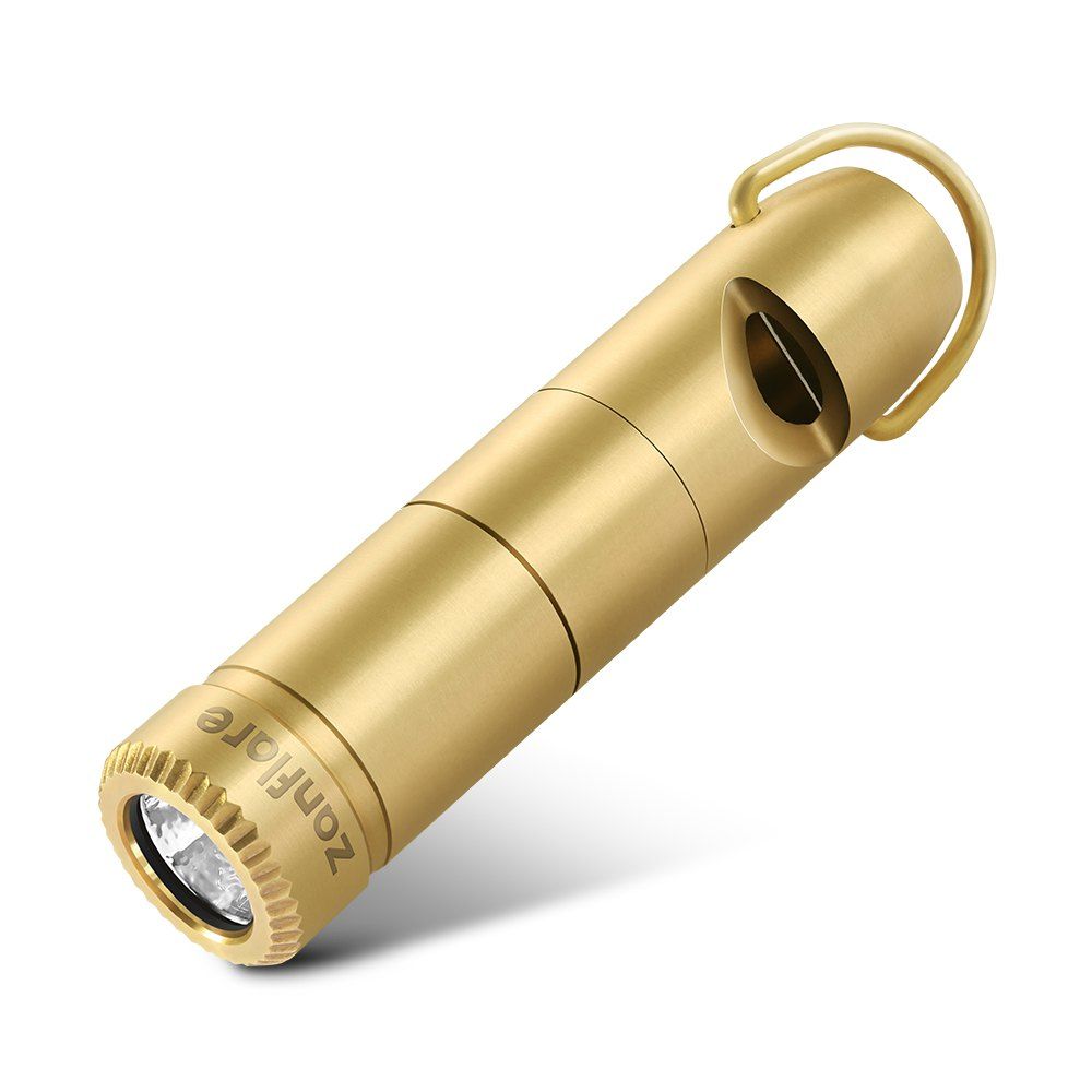 

zanflare F6s Cree XP-G2 200Lm Rechargeable EDC Flashlight, Golden yellow