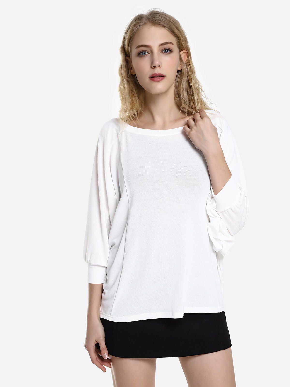 

ZAN.STYLE Dolman Sleeve Top, White