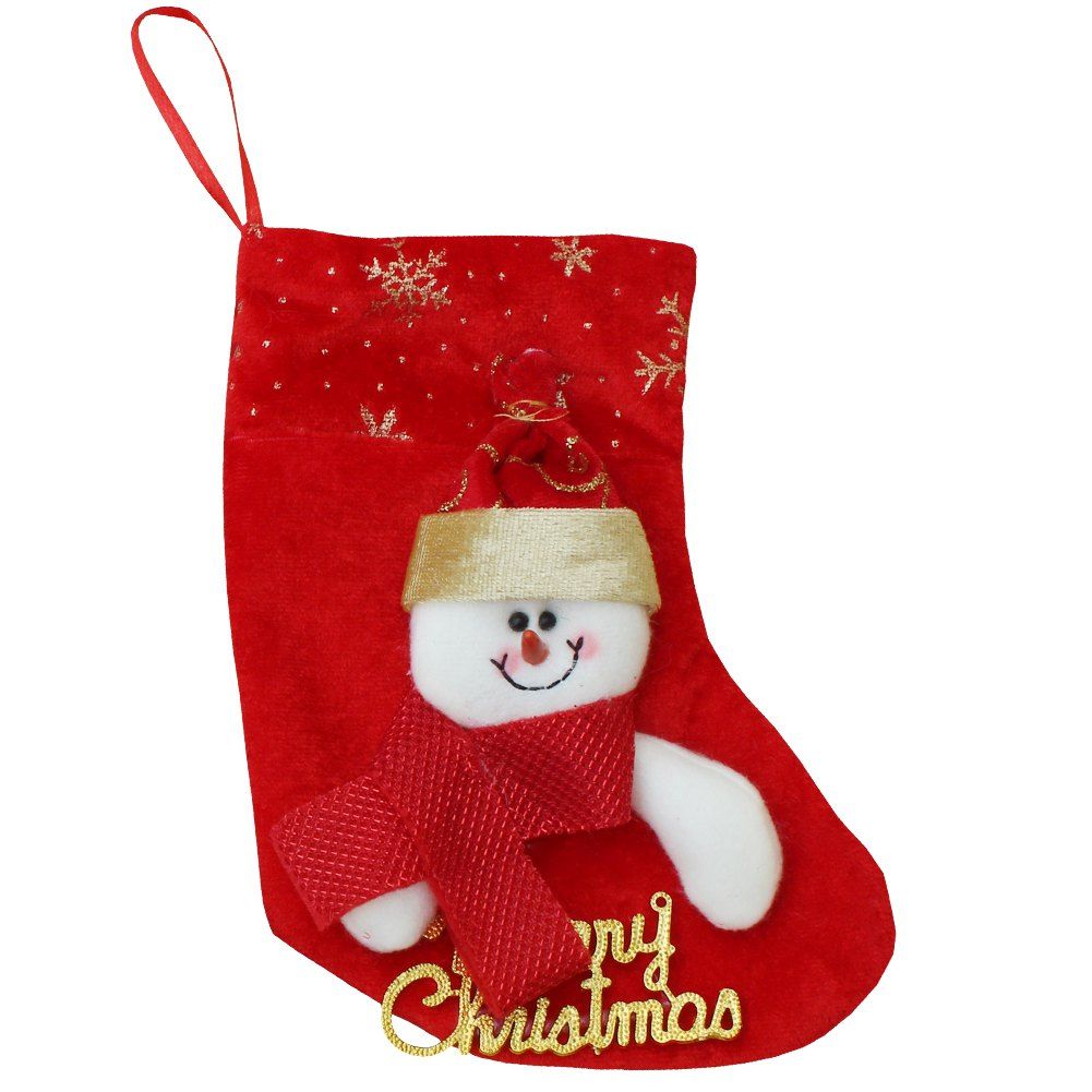 

Christmas Stocking Decorations Tree Pattern Goody Gift Bag, Red