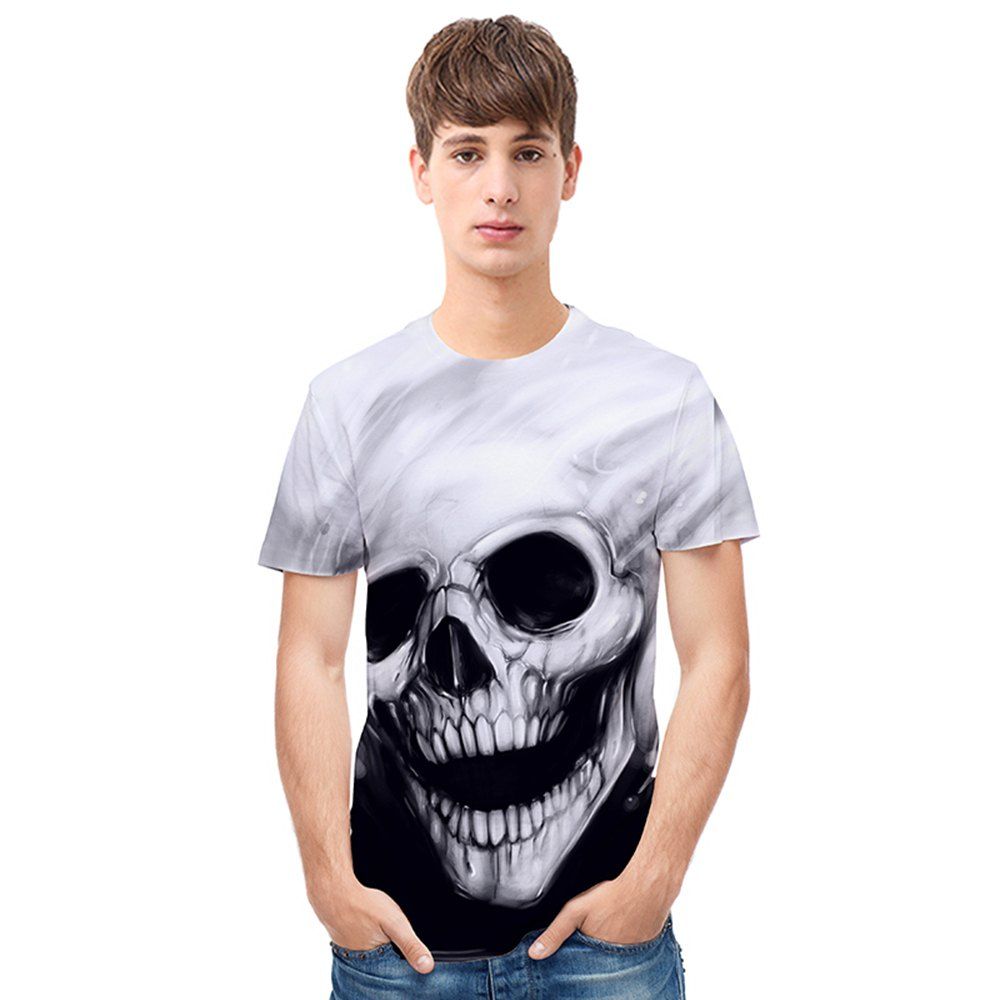 

Men Summer 3D Print Digital Cartoon T-shirt Hip-Hop Tee, #001