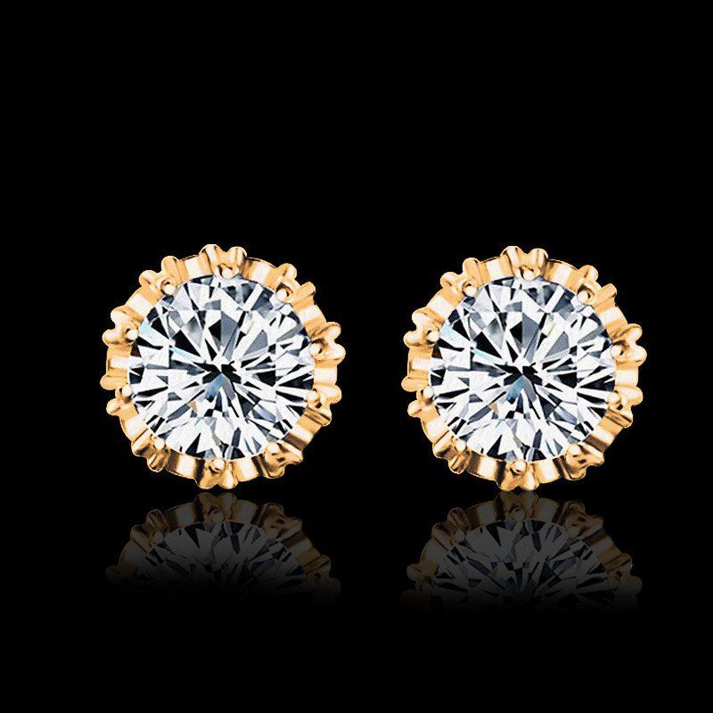 

Women Stud Earrings Crystal Stud Earrings Women casual Party Earring Girls Gift Earrings, Gold