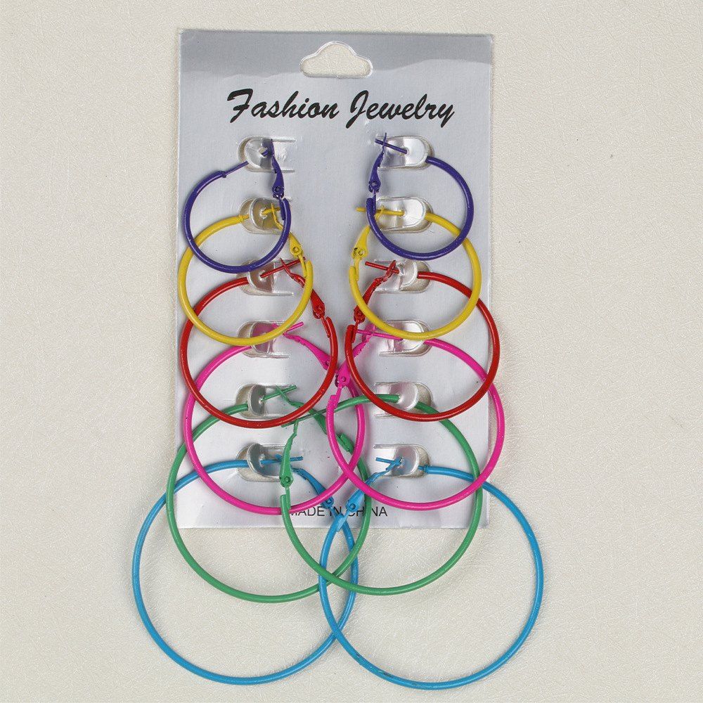 

Women Fashion Hoop Earrings Set Jewerly Set Jewerly Gift Big Hoop Earrings 14k Gold Earrings Women Girls Wedding Party Jewelery, #003;colormix;white;black