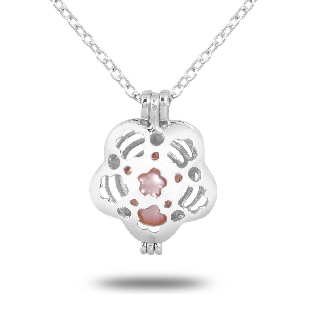 

Women Stainless Steel Cube Pearl Necklace Charm Womens Beauty Jewelry Durable Necklace Gift, #005;siliver