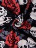 Women's Round Neck Long Sleeves Halloween Printing A-line Dress -  