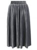 Womens Velvet Sunray Pleats A Line Elegant Skirt -  