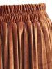 Womens Velvet Sunray Pleats A Line Elegant Skirt -  