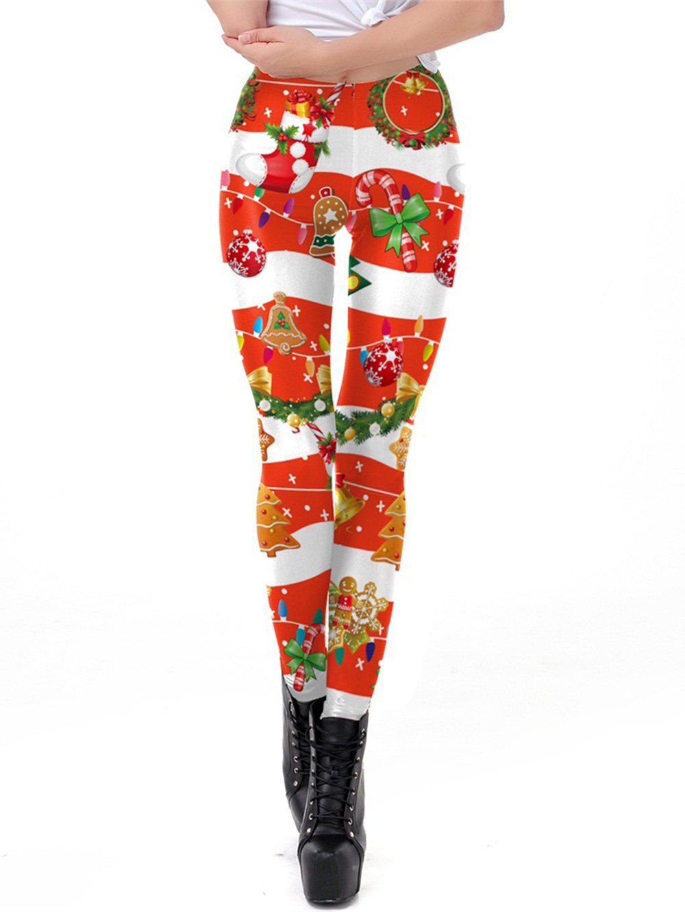 trendy womens sexy christmas print active workout stretch footless leggings - Christmas Print Leggings trendy womens sexy christmas print active workout stretch footless leggings - Christmas Print Leggings