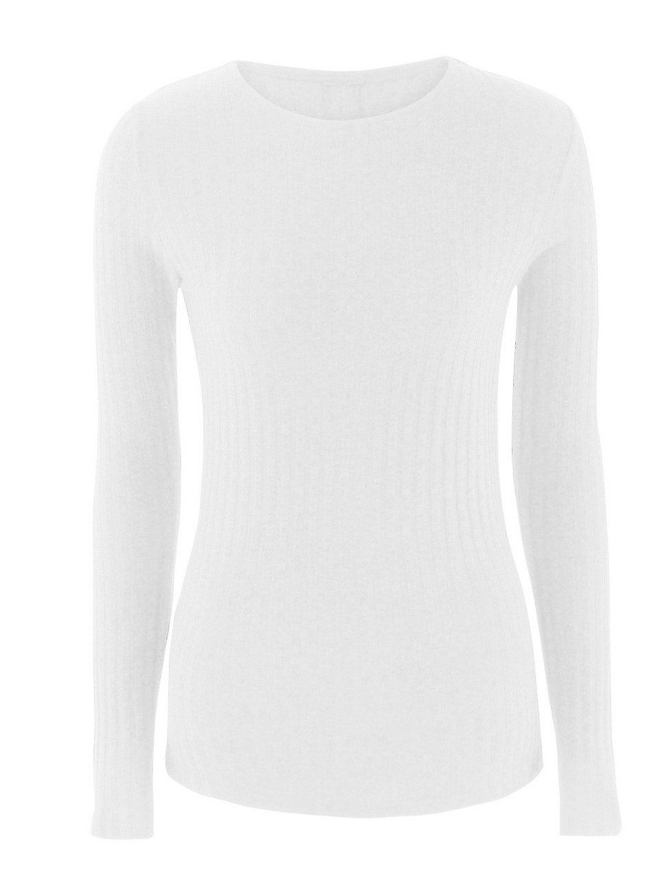 

Round collar long sleeve back lace-up sweater, White