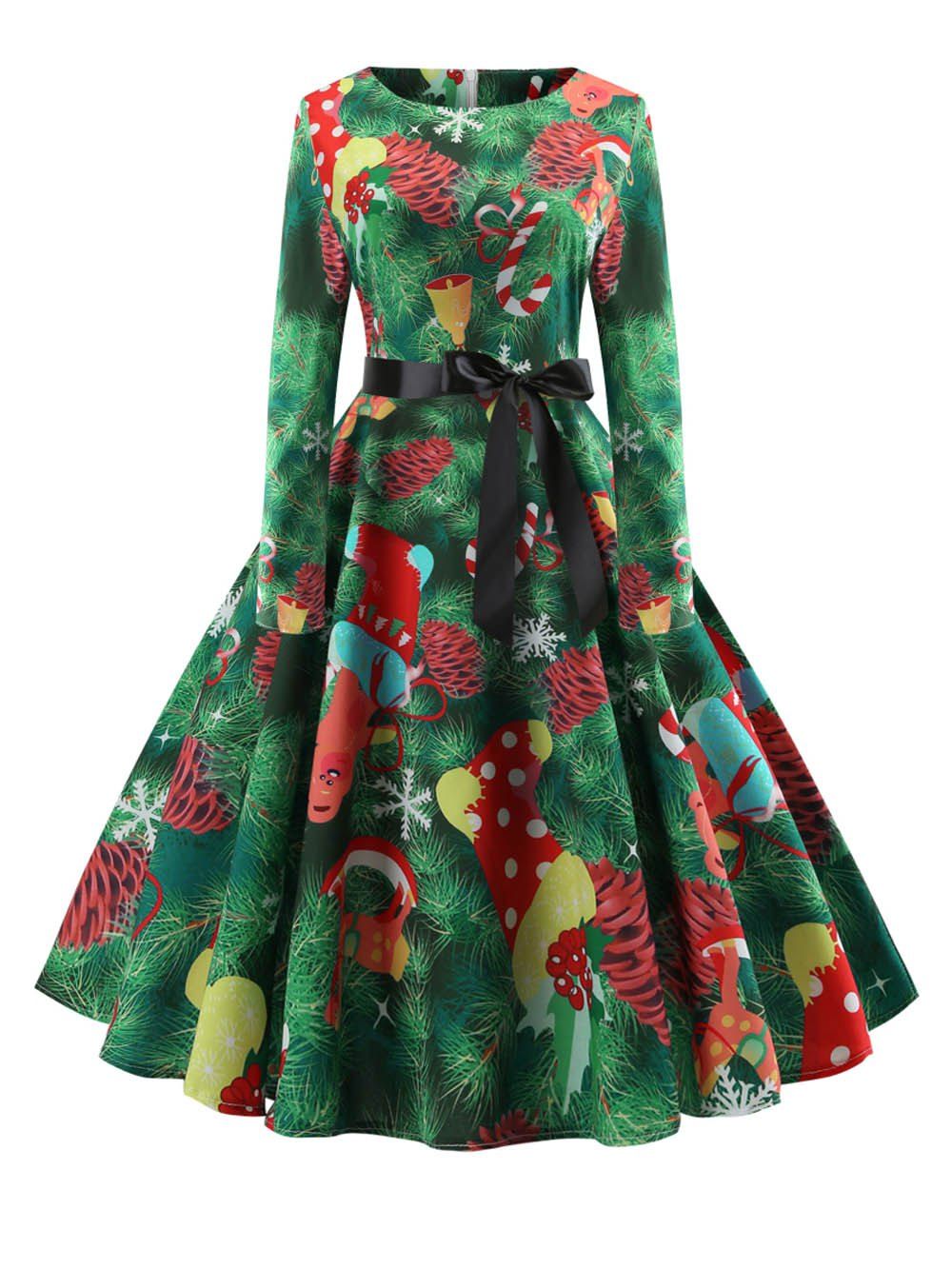 [75% OFF] Hepburn Vintage Series Women Dress Spring And Winter Round ...