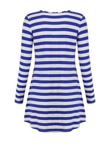 

Christmas Print Stripe Casual Dress, #001