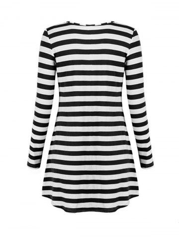 

Christmas Print Stripe Casual Dress, #003