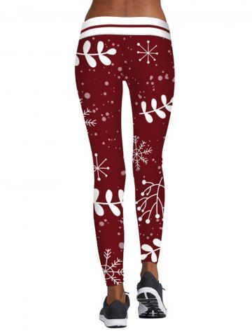 

Womens Fashion 3D Digital Print Active Yoga Leggings, Red