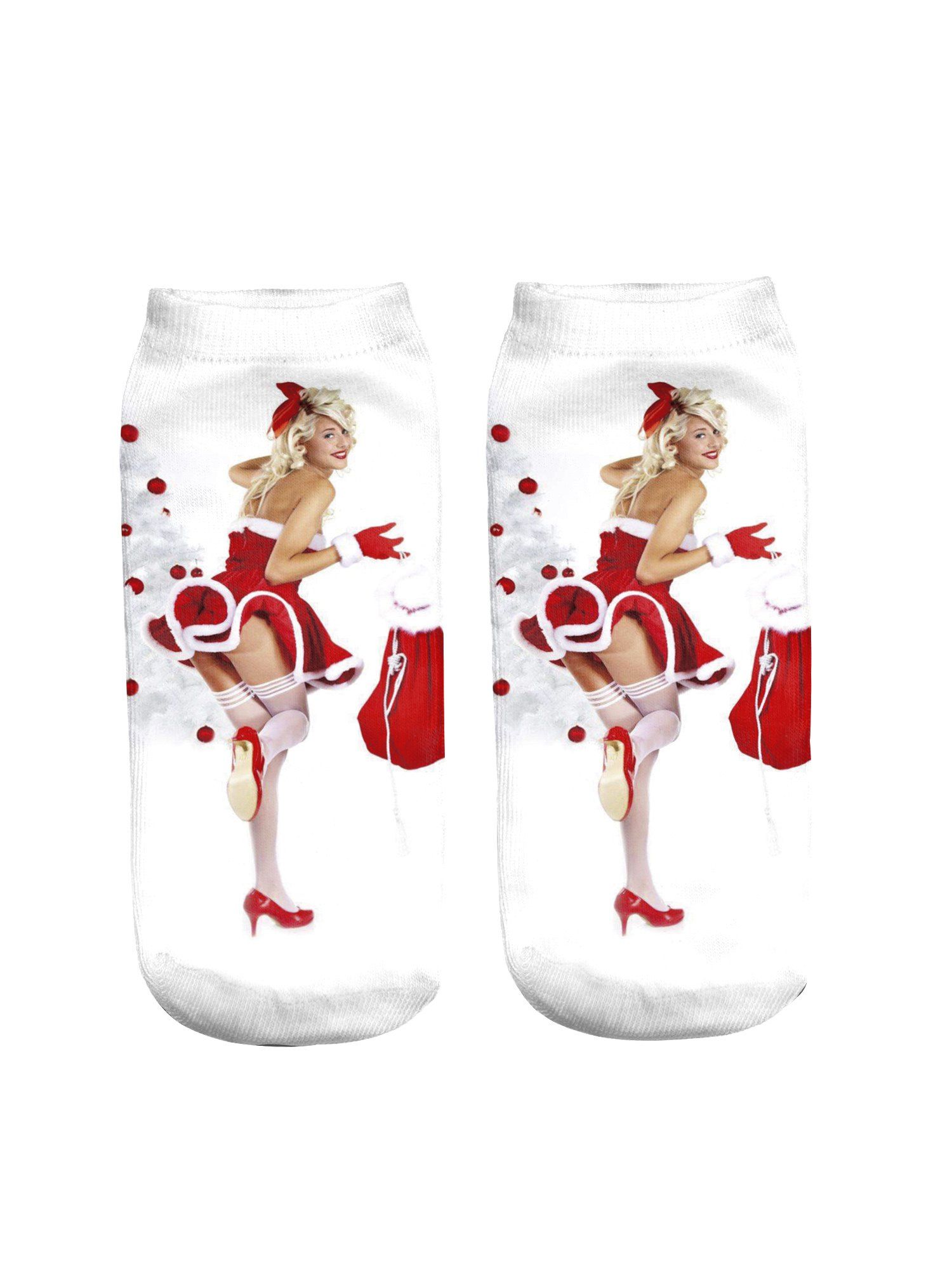 

Christmas lady, White