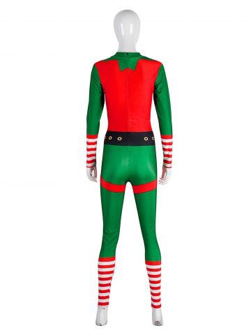 

Womens Christmas Matching Jumpsuit Cospaly Carnival Party Costume, Red