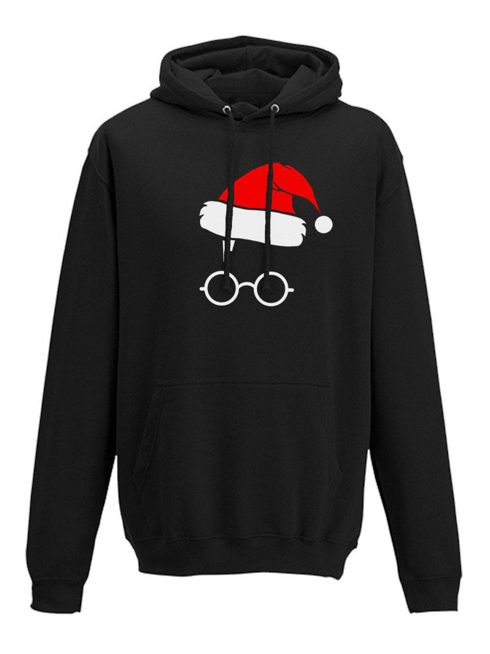 

New Arrival Sweater Women Pullover Ladies Hooded Casual Draw Cord Christmas Hat Style Long Sleeve Pullover, Black