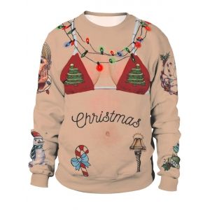 

Women Print 3D Sweaters Long Sleeve Fashion Sweatshirts Pullover, Pink