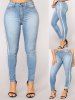 Women Casual Trendy Pencil Stretch Skinny Jeans -  