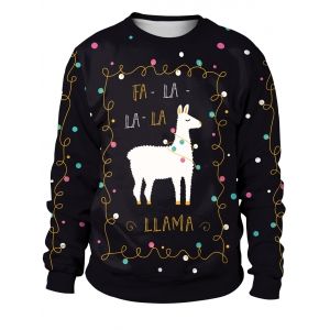 

New Style Unisex Funny 3D Print Christmas Sweatshirts, Black