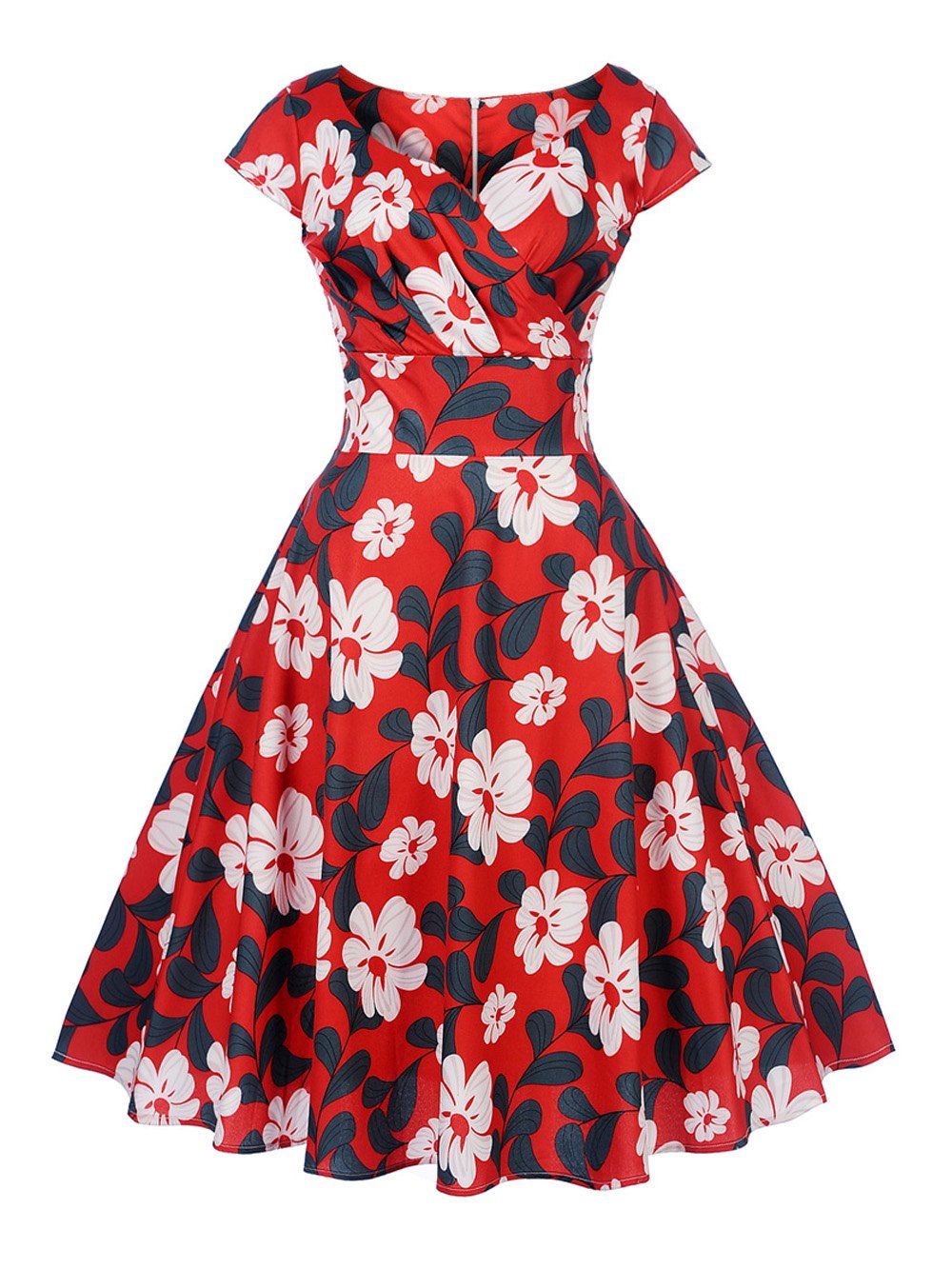 Women's Vintage 50s 60s retro Rockabilly Pinup Housewife Party Swing Dress