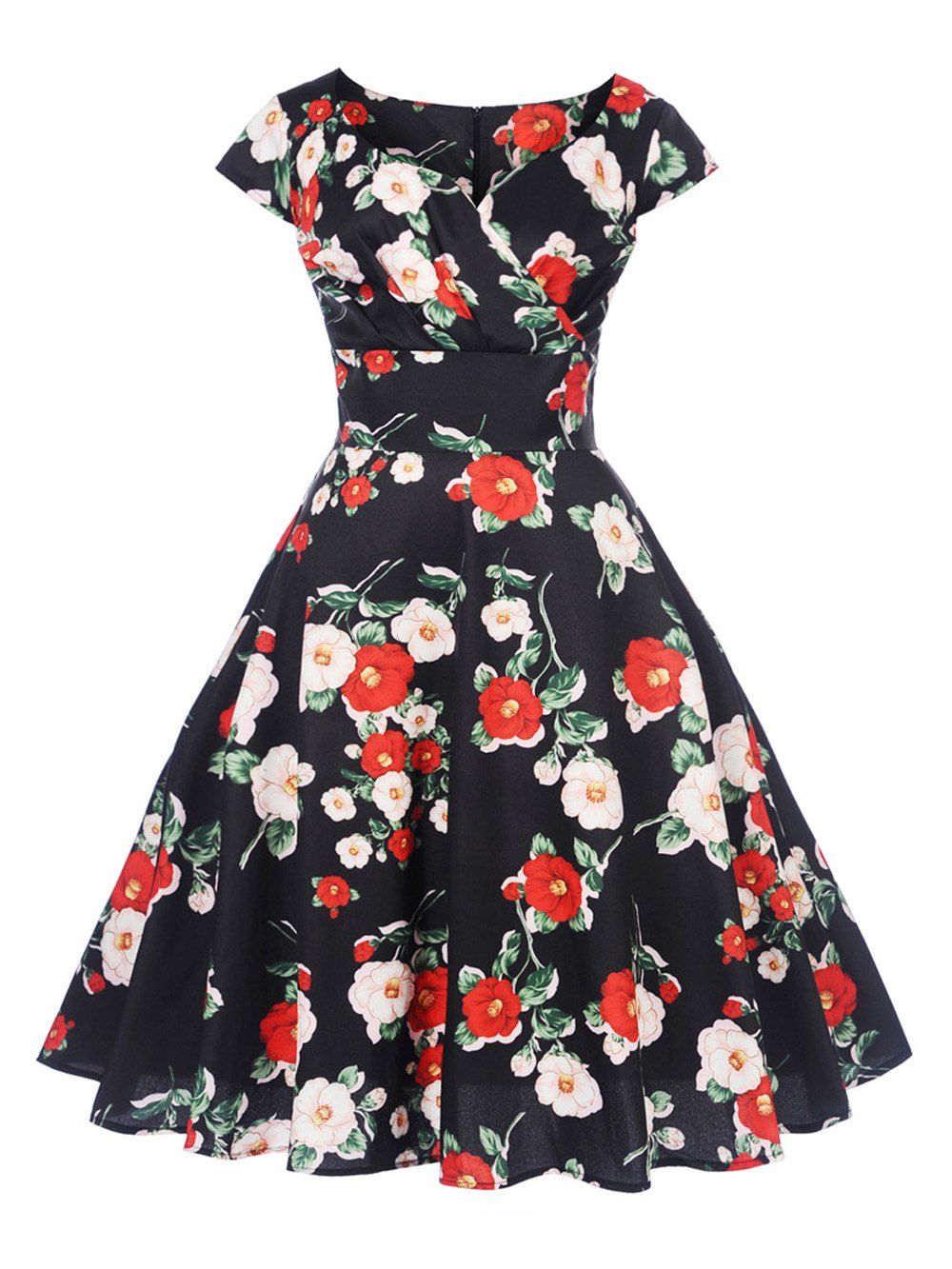Women's Vintage 50s 60s retro Rockabilly Pinup Housewife Party Swing Dress