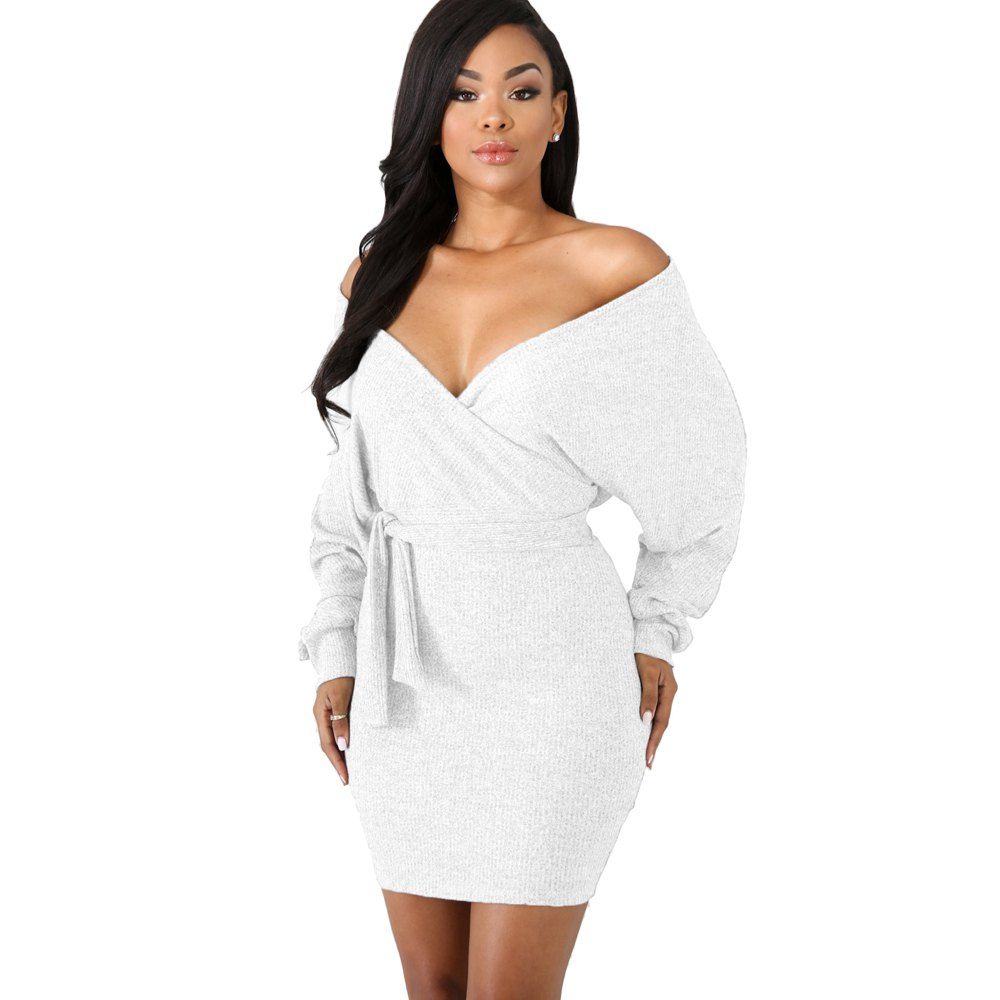 V-Neck Backless Dress