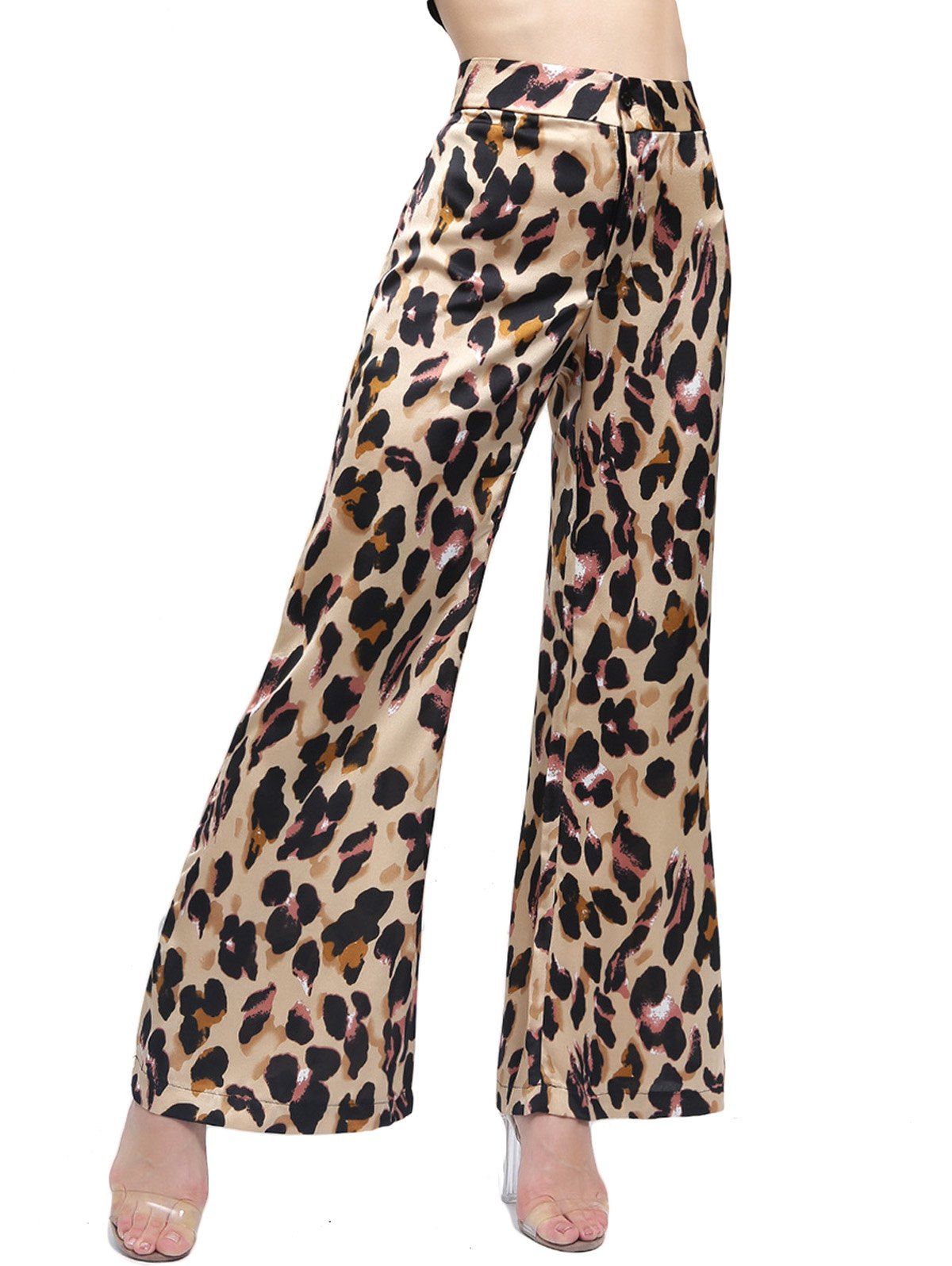 leopard print track pants