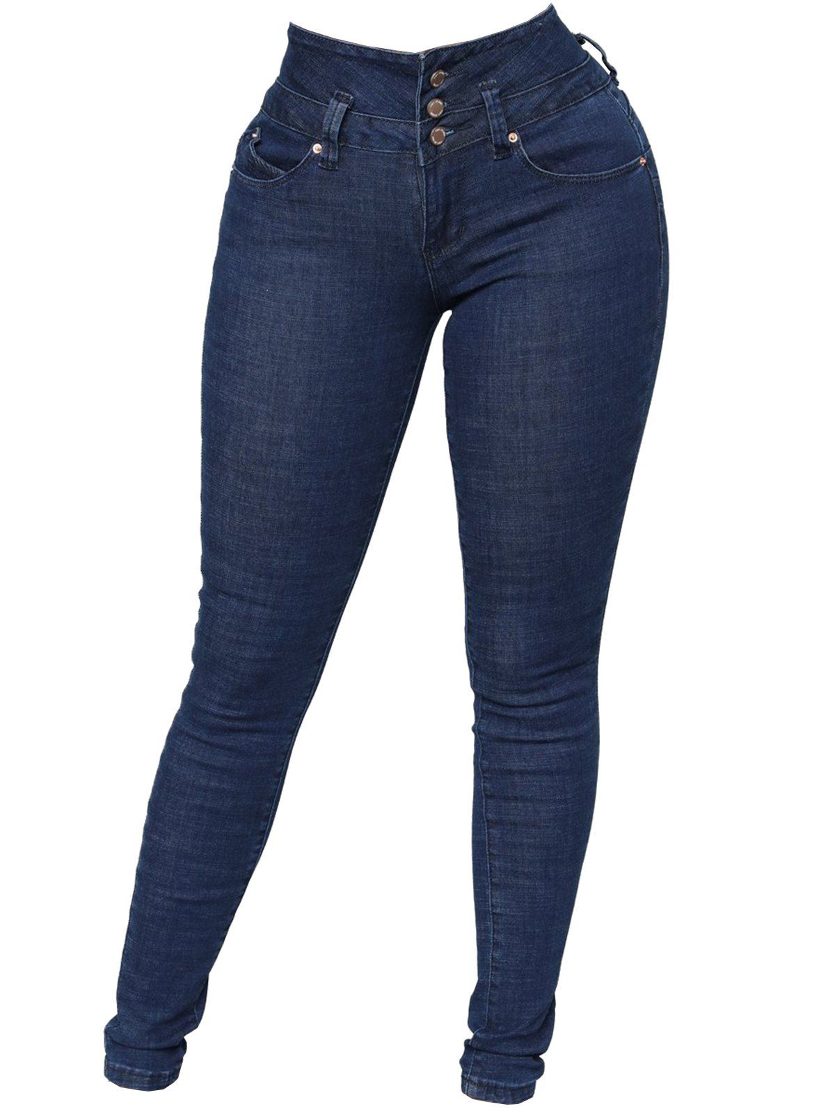 [49% OFF] Women Amazing Butt Lift Mid-Rise Stretch Denim Skinny Jeans ...