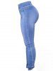Womens Fashion Slim Fit Stretchy Skinny Jeans - Bleu clair XL