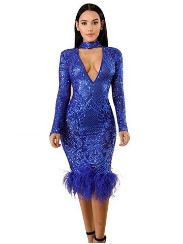 Blue Chiffon Maxi Dress