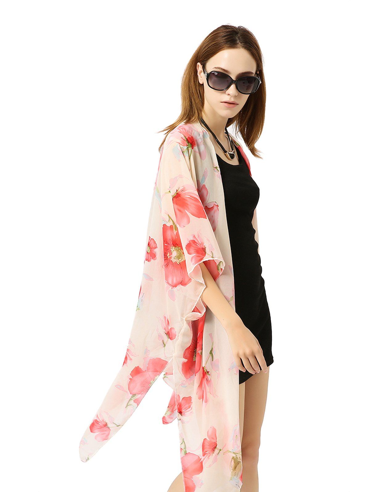 

Chiffon Beach Cardigan Bikini Cover Jacket, Pink