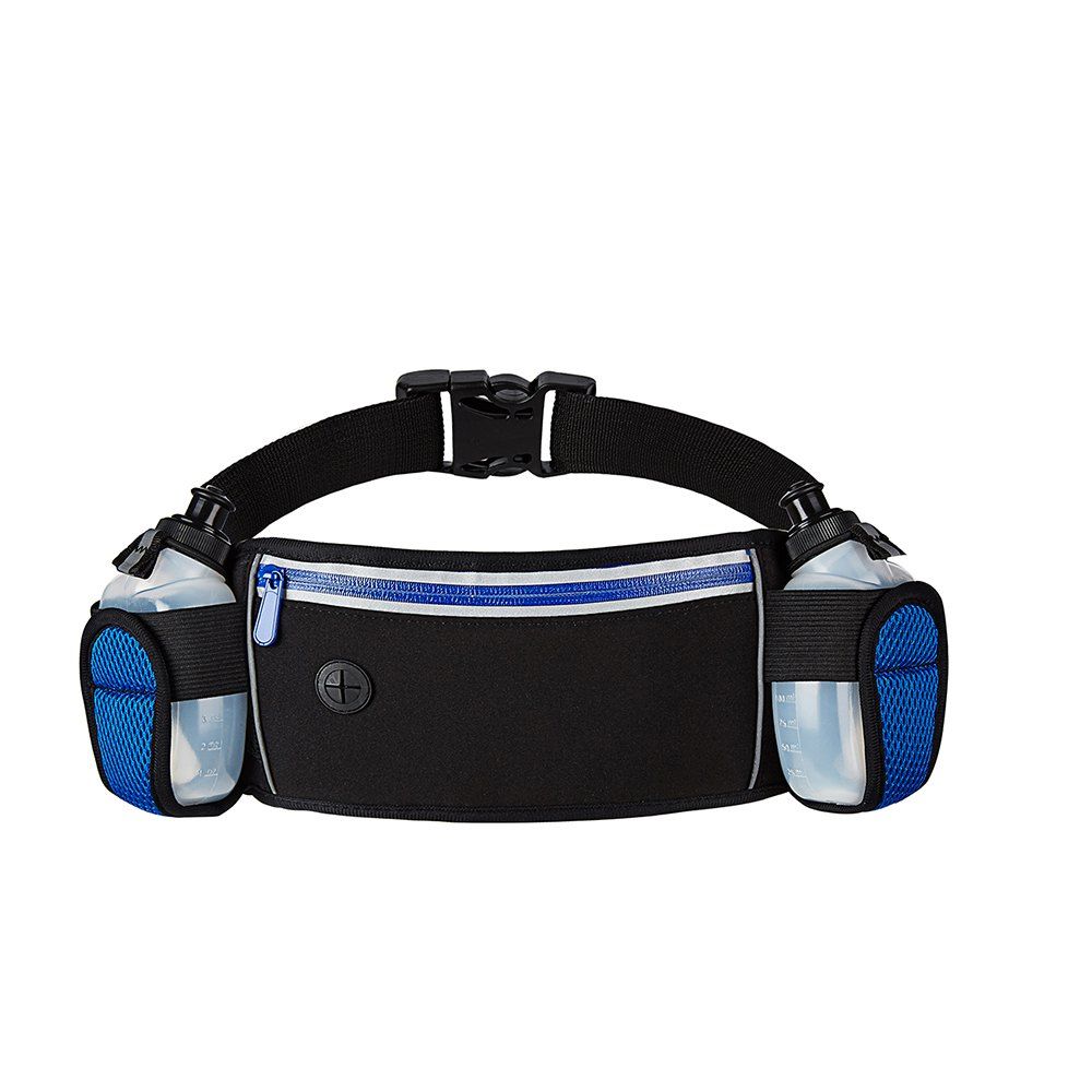 

Hydration neoprene running belt with 2 bottles, Black