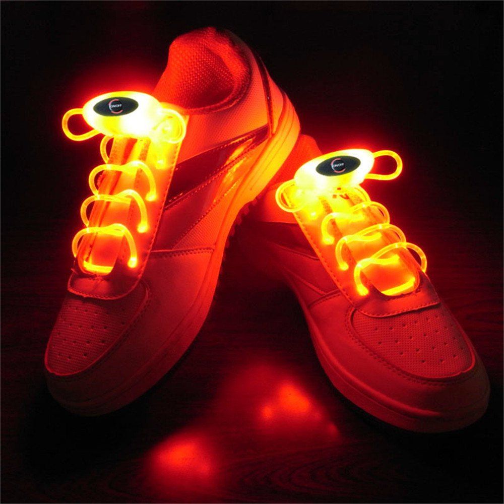 

YWXLight Up LED Shoelaces Fashion Flash Disco Party Glowing Neon Shoelace, Red