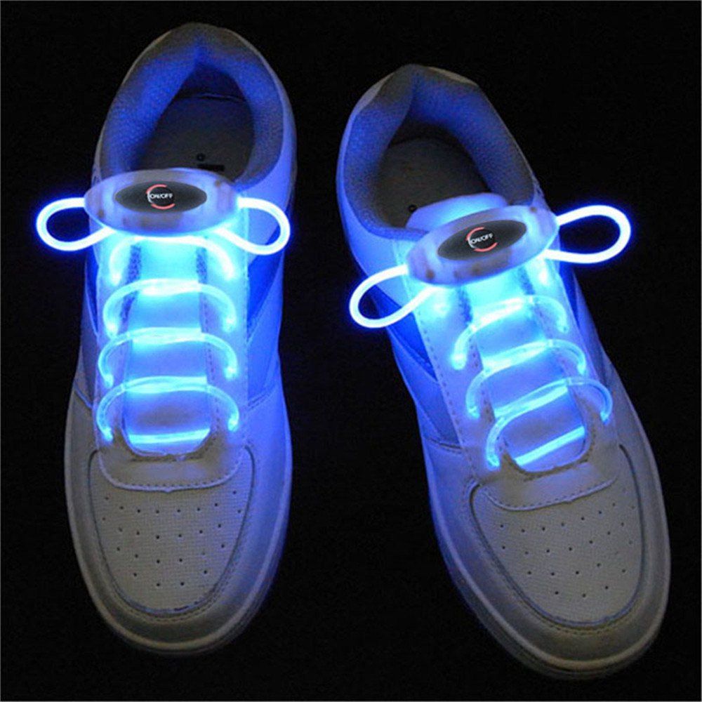 

YWXLight Up LED Shoelaces Fashion Flash Disco Party Glowing Neon Shoelace, Blue