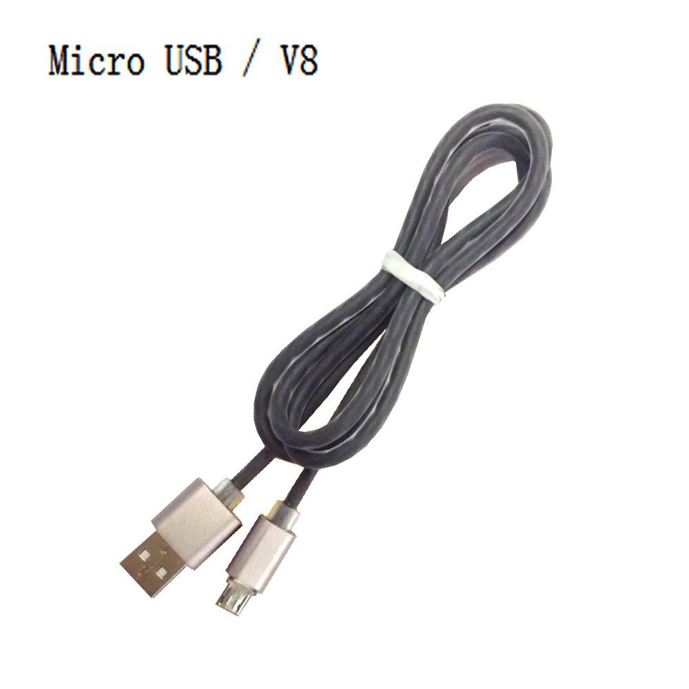 

1M Micro Usb / V8 Two-color Candy Line / Phone Charging Data Cable, Black