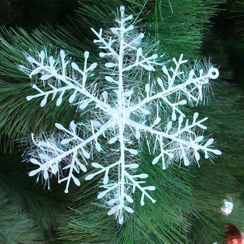 

XM1 12PCS Christmas Decoration White Snowflake Ornaments 15CM