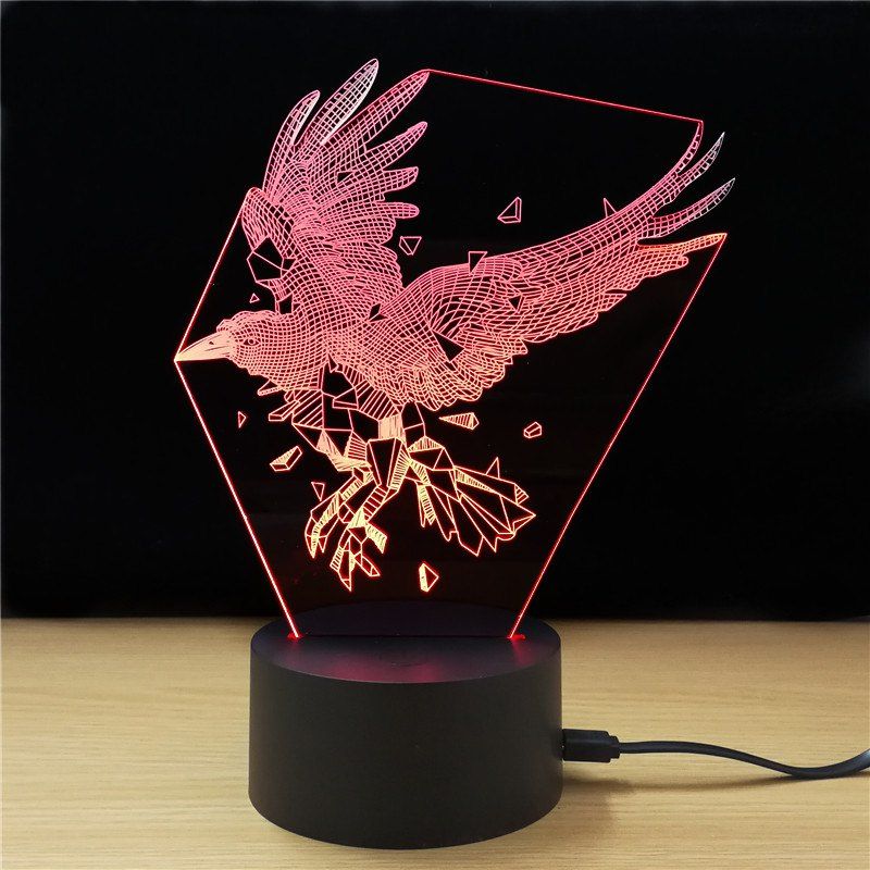 

M.Sparkling Td311 Colorful Eagle Styling USB 3D LED Night Light Desk Lamp