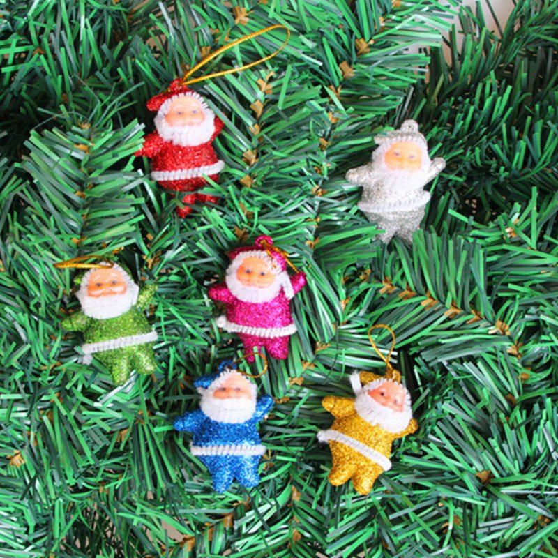 

6PCS Christmas Old Man Christmas Trees Accessories - 5CM, Colormix