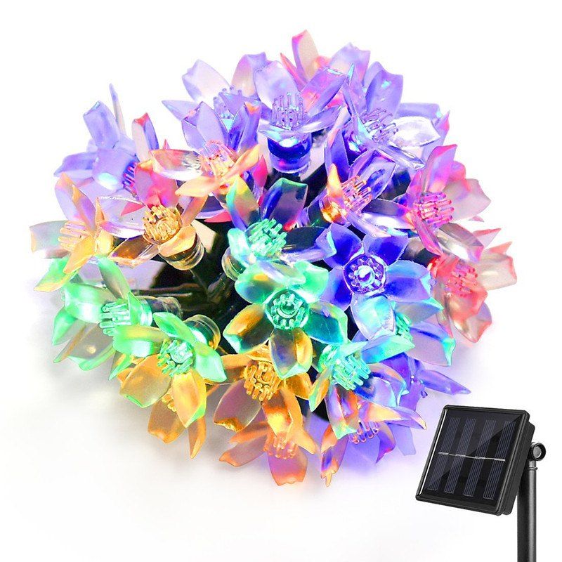 

Kwb Led Solar String Lights 7M 50 Balls Led Fairy Blossom Flower Garden Lights for Outdoor, Multicolor