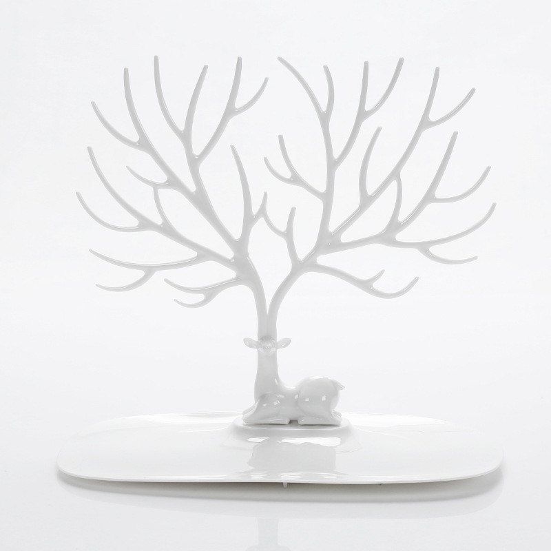 

Jewelry Creative Removable Earrings Necklace Jewellery Display Rack, White