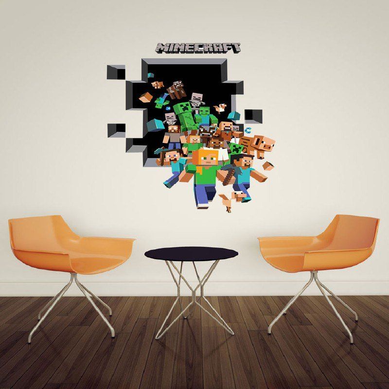 

Game Minecraft Pattern Wall Stiker Home Decration, Mixed color