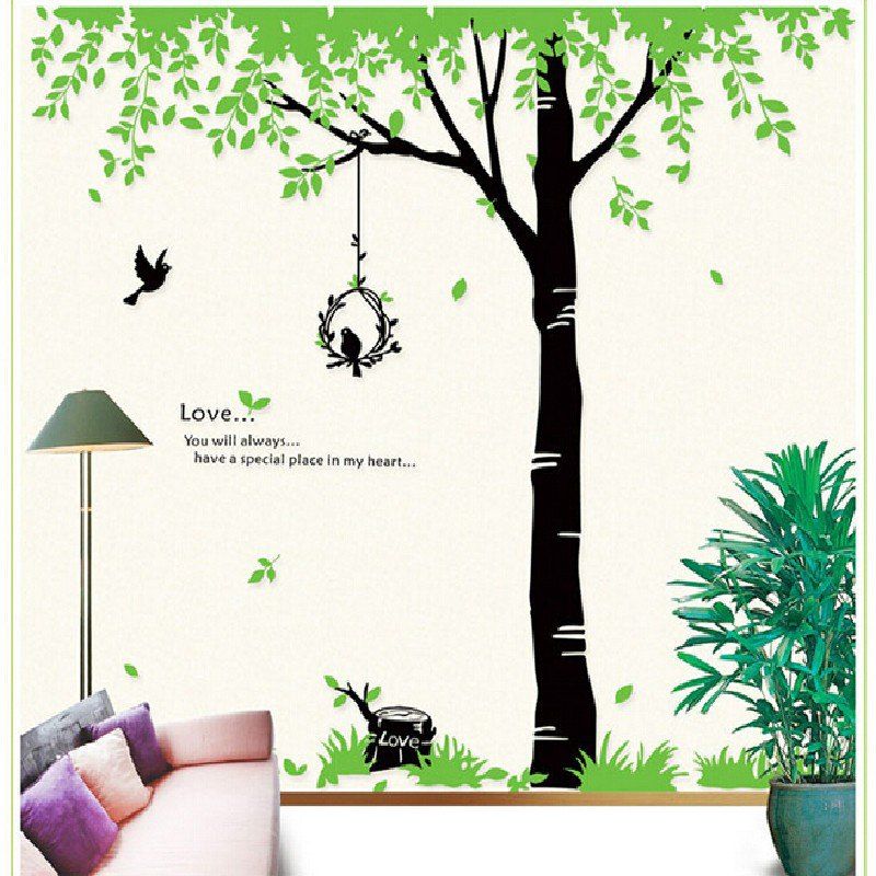 2019 Dining Room Wall Home Furnishing Decorative Stickers Green Outfit Dining Room Wall Home Furnishing Decorative Stickers Green Tree
