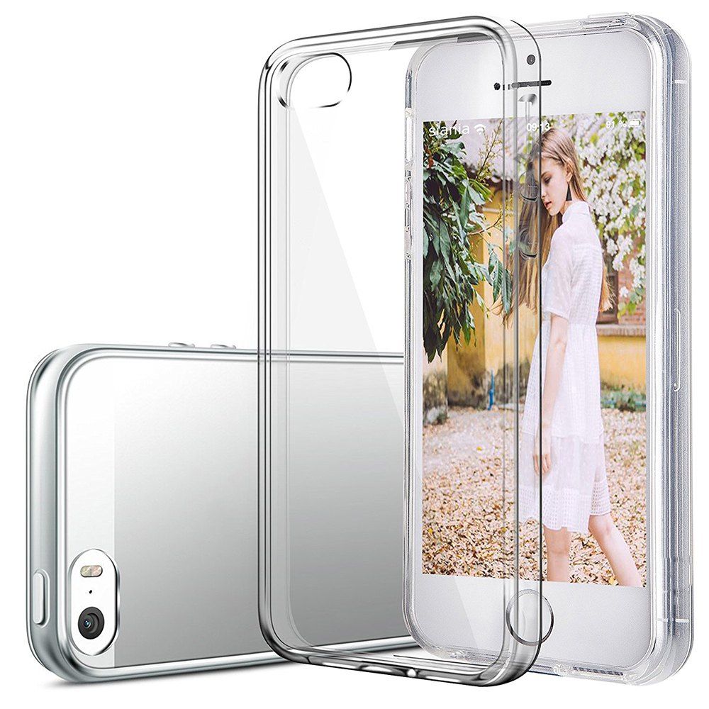 

Ultrathin Shock-absorption Bumper TPU Clear Case for iPhone 5 / 5S / SE, Transparent