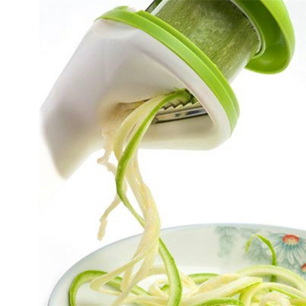 

3 in 1 Funnel Type Slicer Grater, White and green