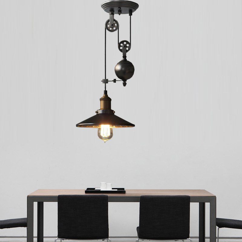 2018 Everflower Rustic Home Decor Retro Pendant Retractable Fancy Everflower Rustic Home Decor Retro Pendant Retractable Chandelier Light Adjule Lamp Hanging Loft Style