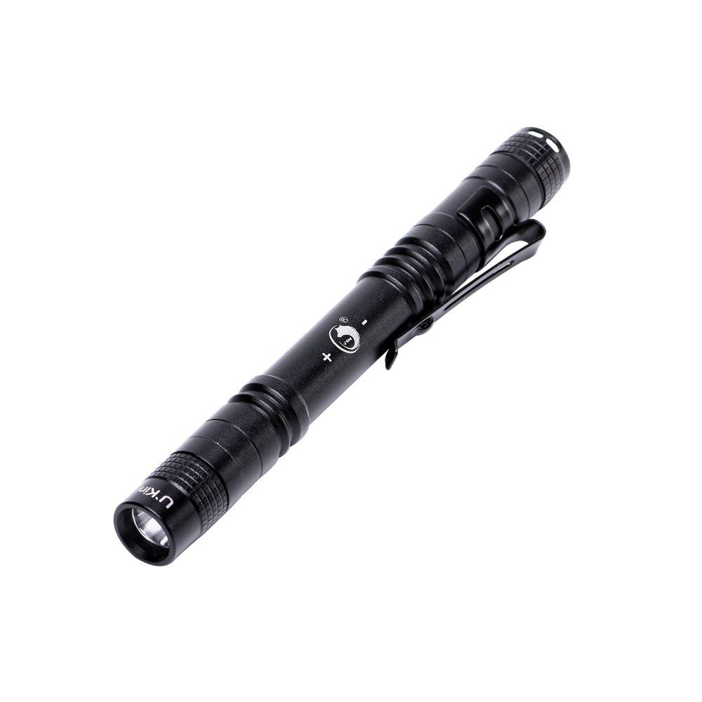 

U`King Zq-X1014 Xpe Q5 600LM Mini Portable Pen Style Flashlight Torch 5500K Black